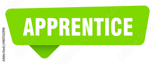 apprentice green sign isolated on transpatent background. apprentice sticker
