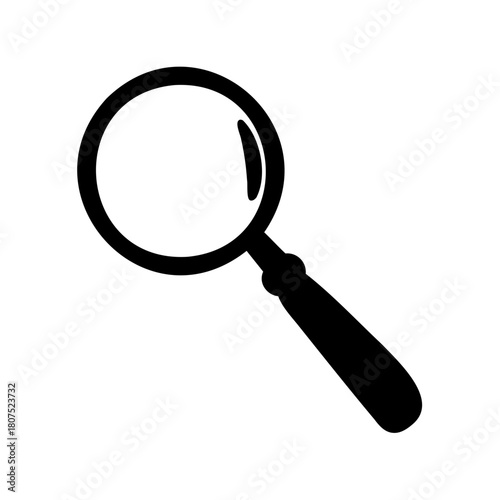 Magnifying glass icon for search, zoom, discovery, find Vector, illustration