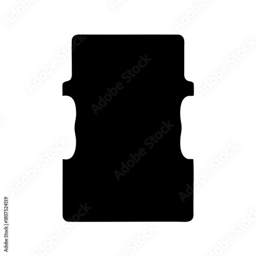 Car interior floor mat black silhouette design element Vector, illustration
