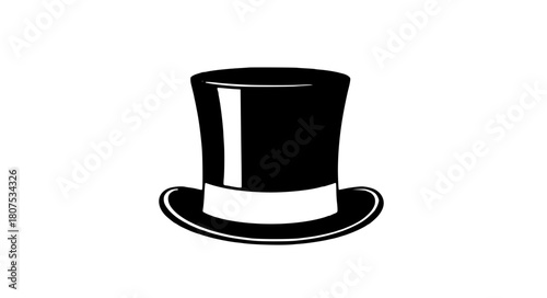 Elegant top hat illustration, classic vintage style for formal occasions design