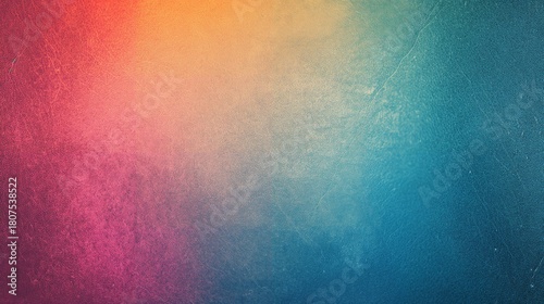 colorful gradient background with subtle grain texture soft blend from warm red to cool teal dreamy backdrop copyspace concept of graphic design advertising