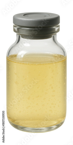 Amniotic fluid sample containing fetal skin cells and proteins.