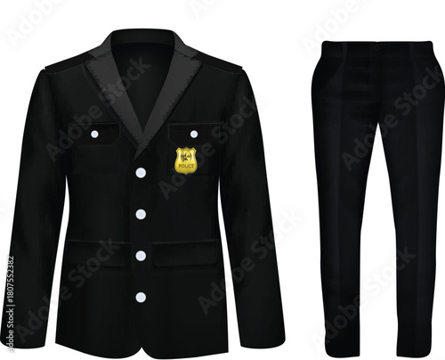 black jacket isolated on white background