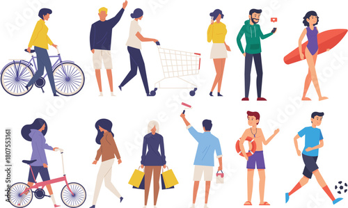 vector illustration of a man riding a bike