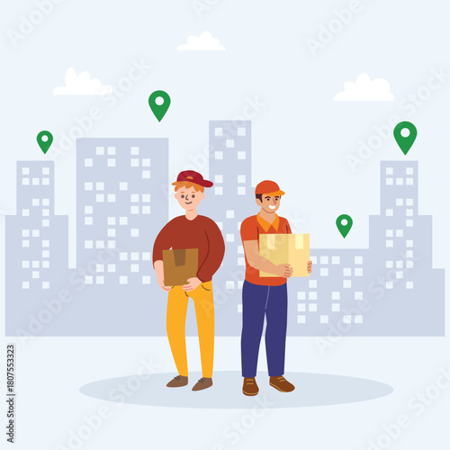 delivery boy vector design 