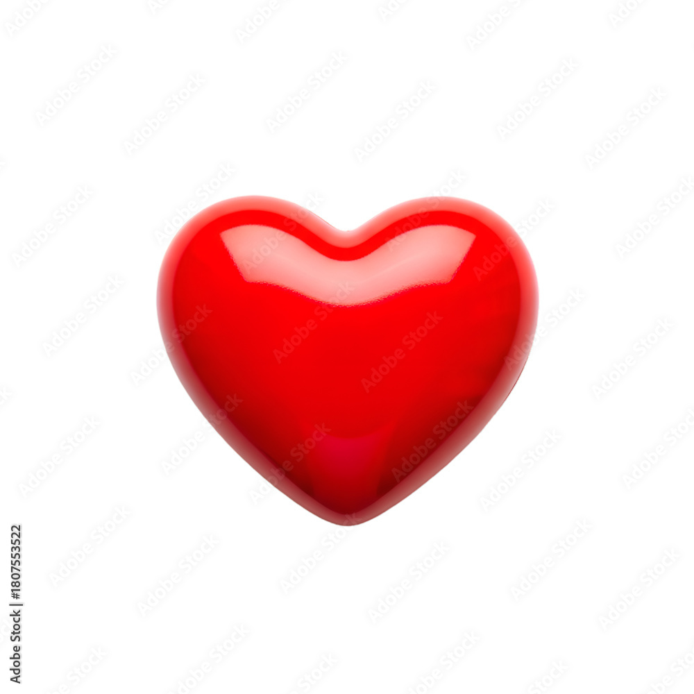 Fototapeta premium Vibrant Red Heart Symbol Love Passion Romance