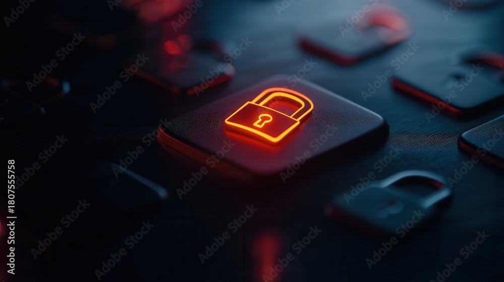 Obraz premium Exploring the Concept of Digital Privacy in a Dark and Secure Environment
