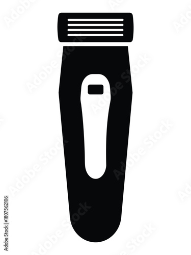 Trimmer, shaving razor icon sign. Simple silhouette man razor vector illustration web graphic design. Shaving razor hygiene collection isolated. Straight razor or trimmer for shaving graphic sign.