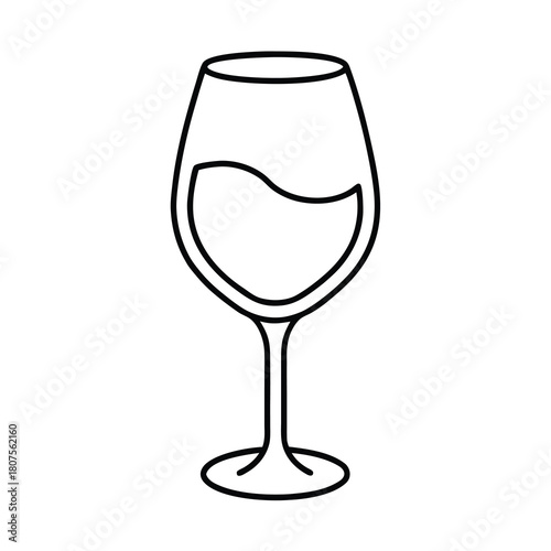 An elegant, isolated, transparent crystal glass, either empty or holding clear wine or champagne, is reflected against a clean white background
