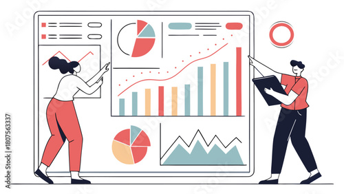 business woman with graph