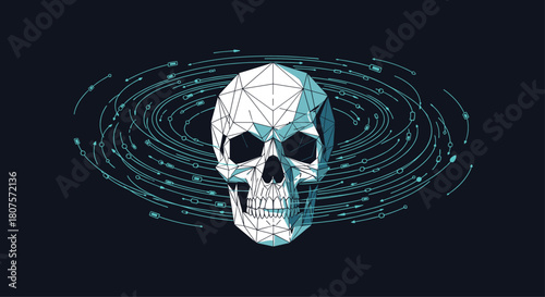 Simple black and white line art illustration of a full coffee cup on a small saucer.