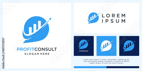Profit consulting logo design template