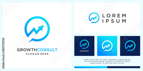 Growth consulting logo design for global business