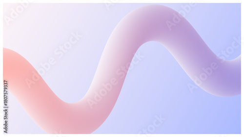 グラデーション立体チューブのウェーブ背景 (淡い青と白)	