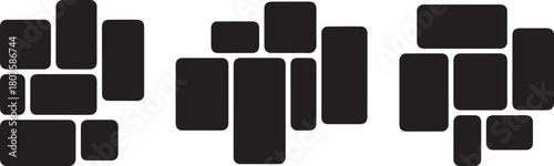 Vector Picture Frame Collage Layouts | Wall Decor Composition Guides