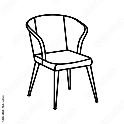 Wallpaper Mural Black leather office chair isolated on white background, a comfortable piece of furniture design Torontodigital.ca