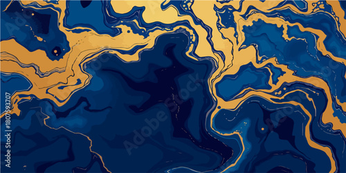 Blue and yellow paint illustration of the world map and Europe continent geography art
