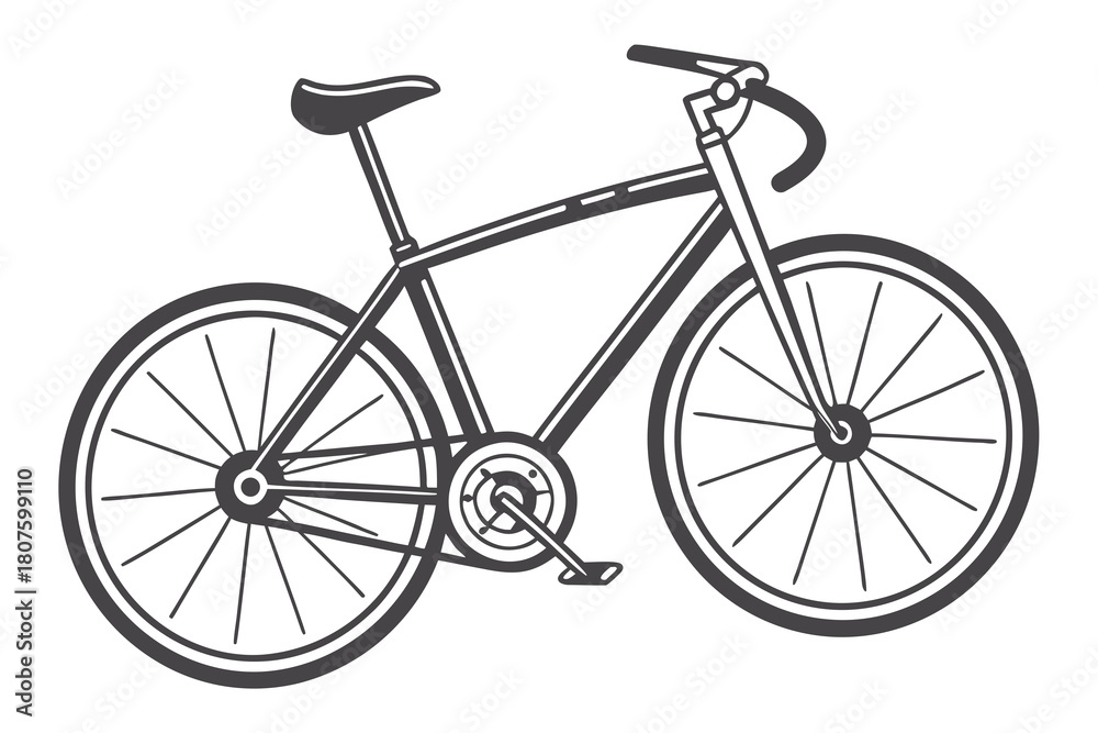 Obraz premium Stylized Outline of a Bicycle bike cycling
