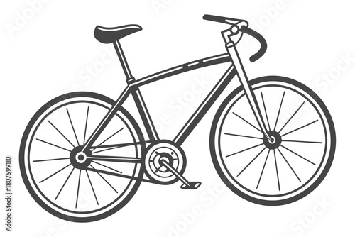 Stylized Outline of a Bicycle bike cycling