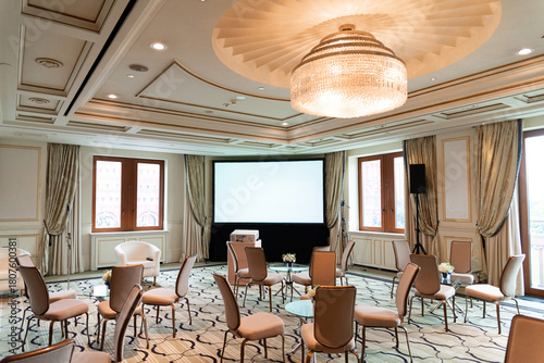 Konstfotografi Elegant conference room setup