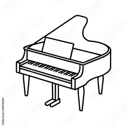 piano and music notes