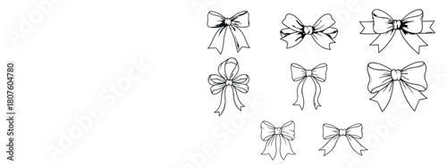 Pookie hair band vector set 
