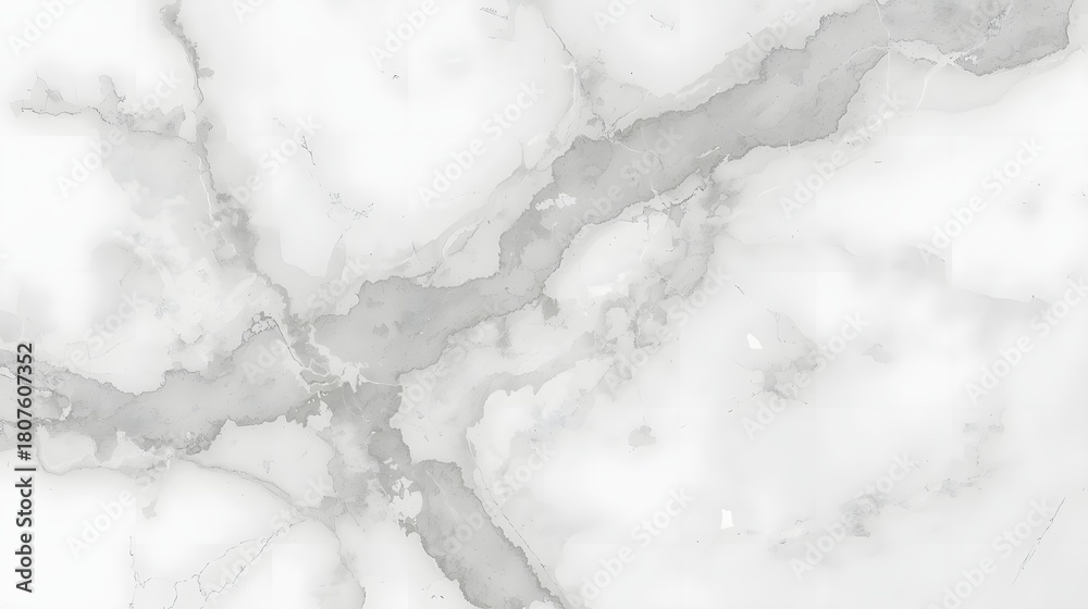 Fototapeta premium Elegant white marble texture with subtle grey veins. A luxurious, seamless natural stone background for design, architecture, and premium surface concepts.