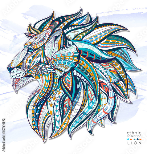 Patterned head of the lion