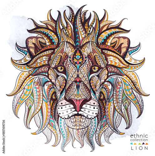 Patterned head of the lion