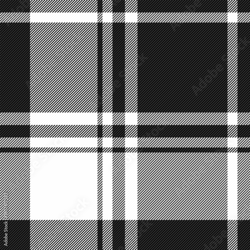 40s texture fabric pattern, down vector textile seamless. Chequered check background tartan plaid in black and grey colors.