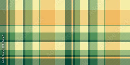 Vibrant texture textile tartan, sketch plaid fabric seamless. New year vector pattern check background in yellow and amber colors.