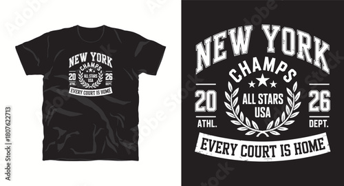 New york champs all stars usa t-shirt design