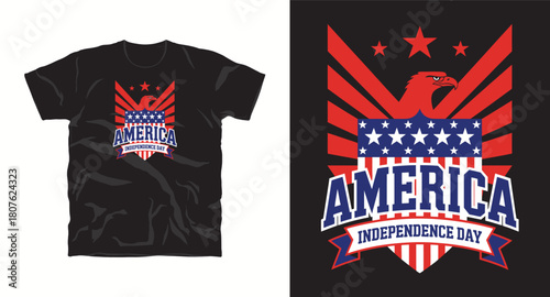 American independence day design for t shirt