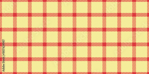 Fancy textile fabric background, skill check plaid tartan. Furniture seamless vector texture pattern in yellow and khaki colors.