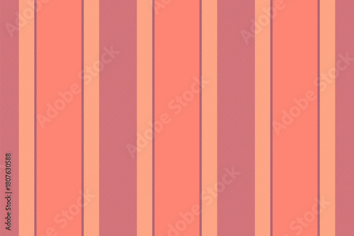 Tostcard lines fabric vertical, daisy texture stripe pattern. Gale background seamless vector textile in salmon and pink colors.