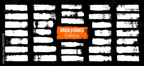 Grunge brush strokes, lines, ink smudges, hand-drawn scribble shapes. Handmade sketchy marks, acrylic stains, charcoal streaks. Paint textures, dry brush effect. Marker underline. Vector illustration