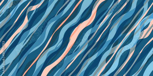 Best design for your posters, banners. Many curved stripes of the same color. Abstract optical illusion curve strips. Abstract dynamic wave of lines. Abstract wavy line. Seamless.