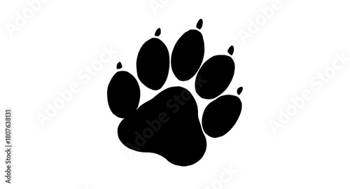paw, print, black, animal, footprint, trail, trace, step, track, claw, toe, pad, shape, silhouette, vector, icon, symbol, design, graphic, emblem, wild, wolf, pet, cat, dog, kitten, puppy, wildlife, m