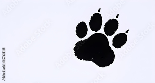 paw, print, animal, black, cat, dog, wolf, bear, lynx, fox, track, step, trace, pad, claw, outline, silhouette, vector, icon, symbol, graphic, mark, stamp, impression, trail, wild, wildlife, pet, crea