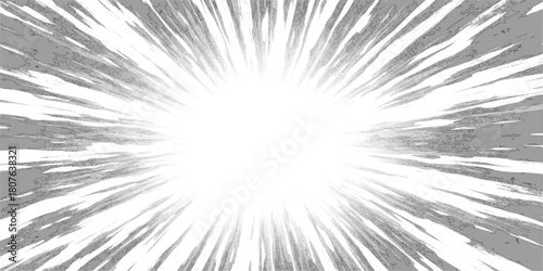 Dynamic radial light burst abstract background with speed lines and explosion effect.