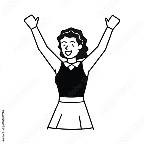 girl with arms outstretched