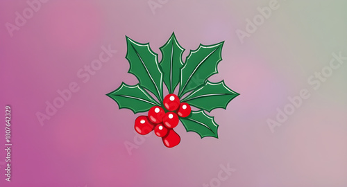 holly,berry,christmas,leaves,red,green,winter,festive,holiday,seasonal,vector,illustration,design,decor,branch,nature,plant,icon,symbol,traditional,celebration,ornament,flora,foliage,bright,classic,cl