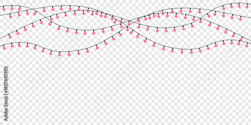 Red ribbon bow vector pattern with light pink halftone dots decoration element for business web design template