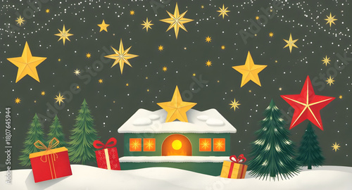 christmas, star, background, festive, winter, glow, bright, shining, twinkling, glitter, holiday, spark, golden, snowy, light, nativity, holy, wonder, magical, cozy, celestial, brilliance, radiance, s