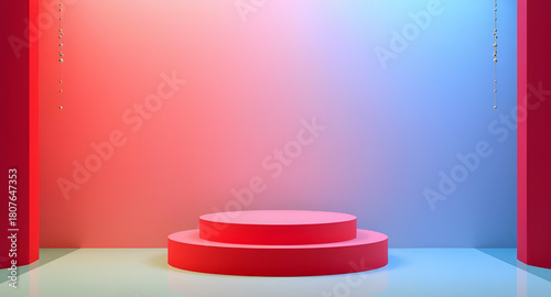 podium,christmas,abstract,holiday,display,3d,platform,stage,festive,celebration,decor,blank,stand,product,showcase,luxury,shine,glitter,magic,snow,ornaments,tree,star,gold,green,red,soft,minimal,moder