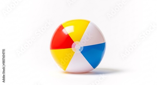 Colorful beach ball isolated on white background for recreation and fun Free Download Colorful beach ball isolated on white background for recreation and fun - GFXLoad