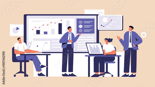 business people working on laptop