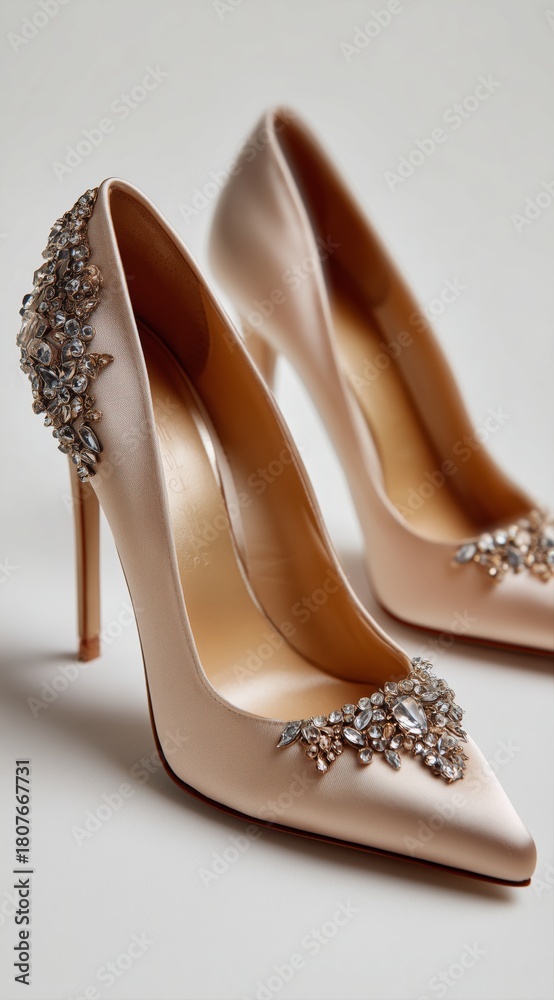 Obraz premium Elegant High Heels With Embellishments Perfect for Formal Occasions and Special Events