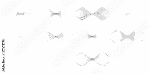 Abstract gray and white pattern with bow tie shapes on white background