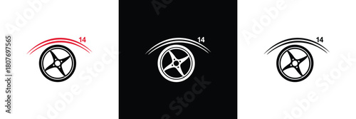 Abstract geometric design with bold color accents and typographic elements